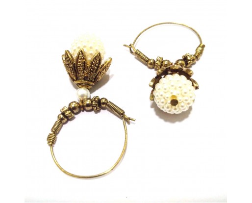 Golden Oxidized Earrings Jhumka Jhumki Bollywood Jewelry Hoop Drop Dangle EA151